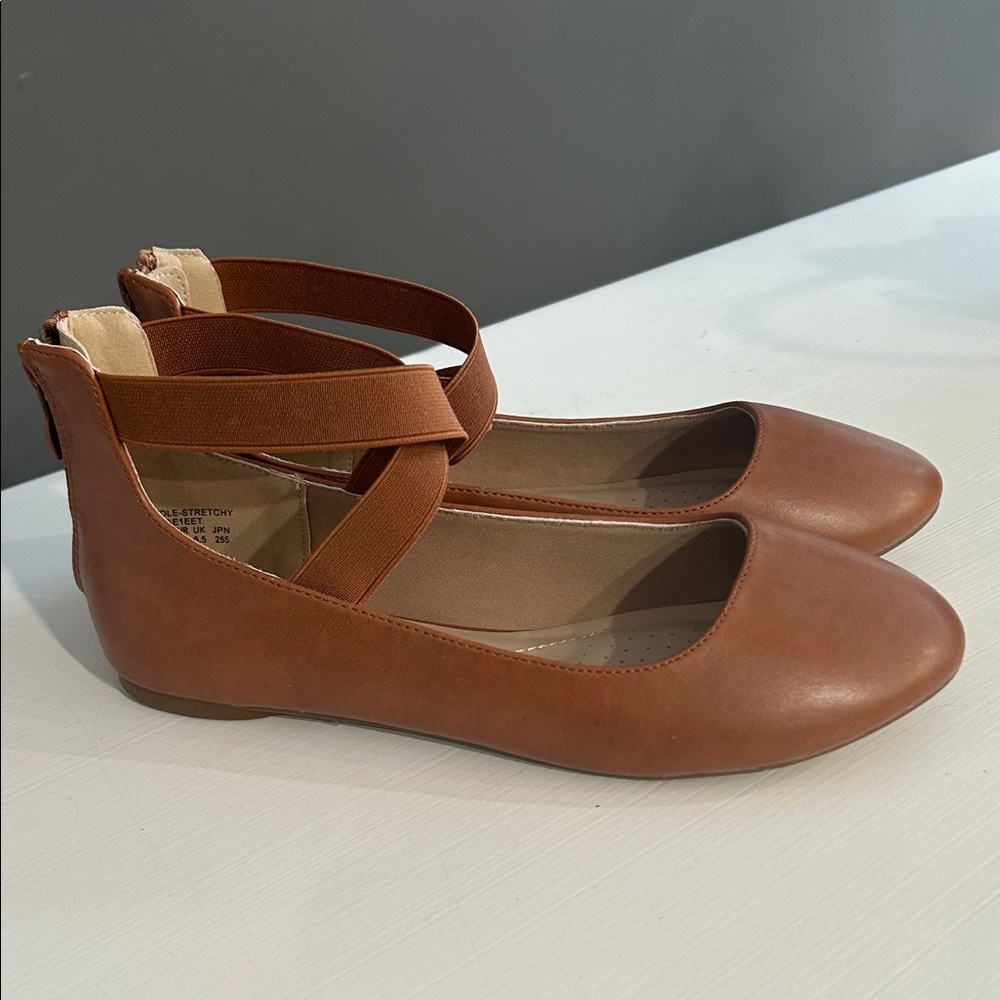 Dream Pairs Women's Brown Ballet Flats